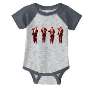 Dancing Donald Trump Santa Christmas Dance Infant Baby Jersey Bodysuit