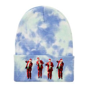 Dancing Donald Trump Santa Christmas Dance Tie Dye 12in Knit Beanie