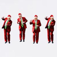 Dancing Donald Trump Santa Christmas Dance Doggie Tank