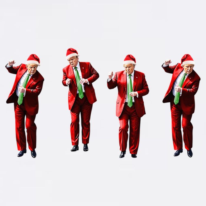 Dancing Donald Trump Santa Christmas Dance Doggie Tank