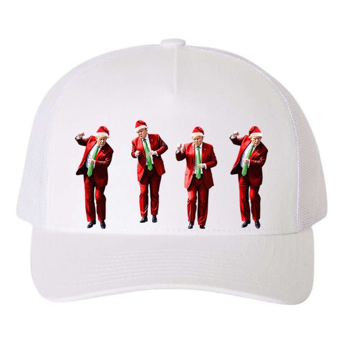 Dancing Donald Trump Santa Christmas Dance Yupoong Adult 5-Panel Trucker Hat