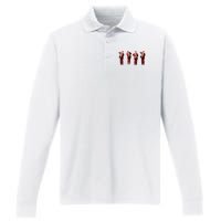 Dancing Donald Trump Santa Christmas Dance Performance Long Sleeve Polo