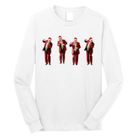 Dancing Donald Trump Santa Christmas Dance Long Sleeve Shirt