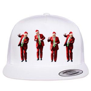 Dancing Donald Trump Santa Christmas Dance Flat Bill Trucker Hat