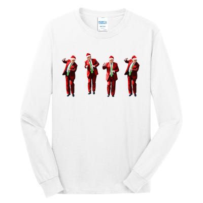 Dancing Donald Trump Santa Christmas Dance Tall Long Sleeve T-Shirt