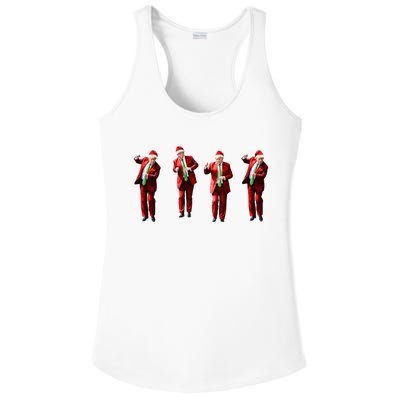 Dancing Donald Trump Santa Christmas Dance Ladies PosiCharge Competitor Racerback Tank