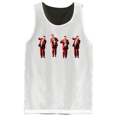 Dancing Donald Trump Santa Christmas Dance Mesh Reversible Basketball Jersey Tank