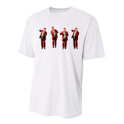 Dancing Donald Trump Santa Christmas Dance Performance Sprint T-Shirt