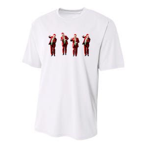 Dancing Donald Trump Santa Christmas Dance Youth Performance Sprint T-Shirt