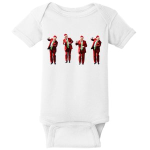 Dancing Donald Trump Santa Christmas Dance Baby Bodysuit