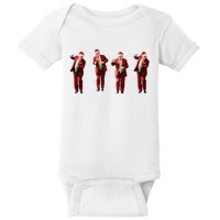 Dancing Donald Trump Santa Christmas Dance Baby Bodysuit