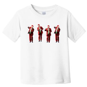 Dancing Donald Trump Santa Christmas Dance Toddler T-Shirt