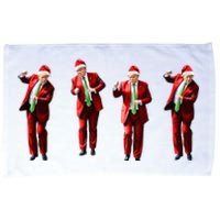 Dancing Donald Trump Santa Christmas Dance Microfiber Hand Towel