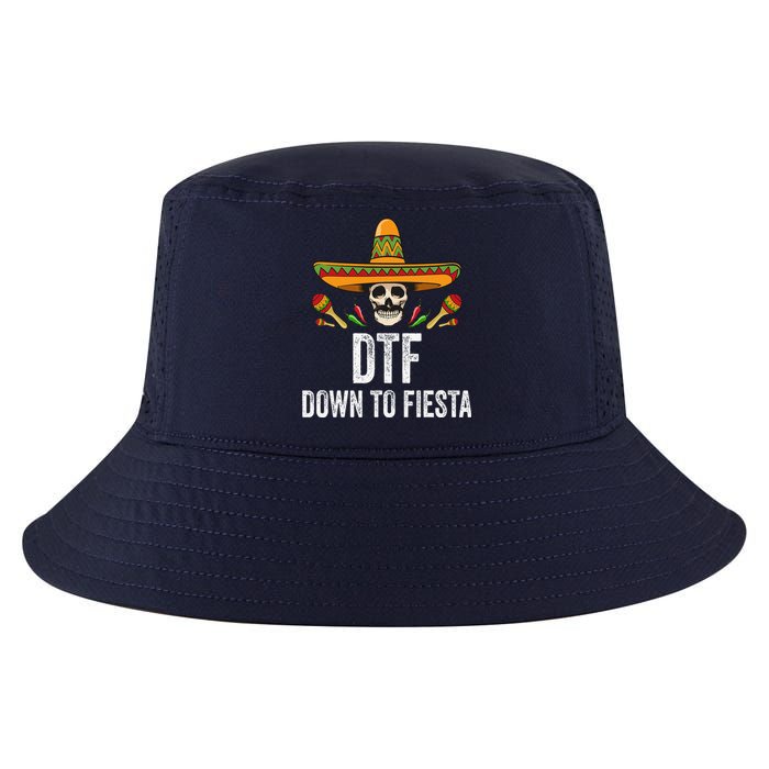 Dtf Down To Fiesta Funny Mexican Skull Cinco De Mayo Cool Comfort Performance Bucket Hat