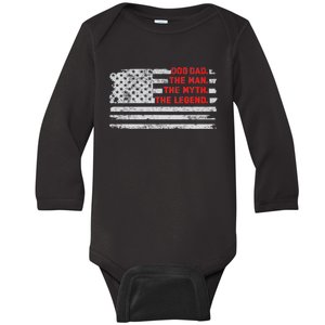 Dog Dad The Man Myth Legend Baby Long Sleeve Bodysuit