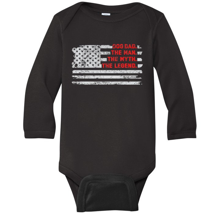 Dog Dad The Man Myth Legend Baby Long Sleeve Bodysuit