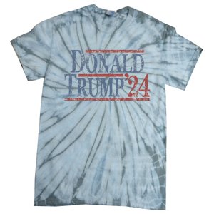 Distressed Donald Trump 2024 Tie-Dye T-Shirt