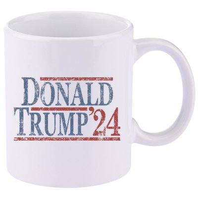 Distressed Donald Trump 2024 11oz C Handle Ceramic Mug