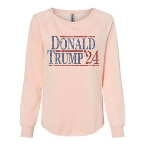 Distressed Donald Trump 2024 Womens California Wash Sweatshirt