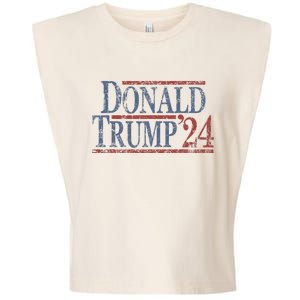 Distressed Donald Trump 2024 Garment-Dyed Women's Muscle Tee