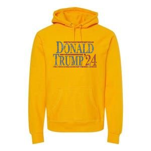 Distressed Donald Trump 2024 Premium Hoodie