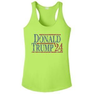 Distressed Donald Trump 2024 Ladies PosiCharge Competitor Racerback Tank