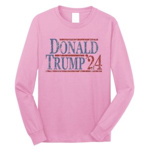 Distressed Donald Trump 2024 Long Sleeve Shirt