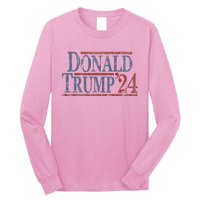 Distressed Donald Trump 2024 Long Sleeve Shirt