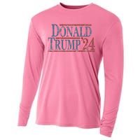 Distressed Donald Trump 2024 Cooling Performance Long Sleeve Crew