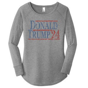 Distressed Donald Trump 2024 Women's Perfect Tri Tunic Long Sleeve Shirt