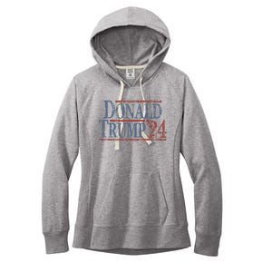 Distressed Donald Trump 2024 Women's Fleece Hoodie