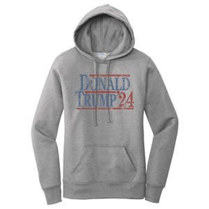 Distressed Donald Trump 2024 Women's Pullover Hoodie