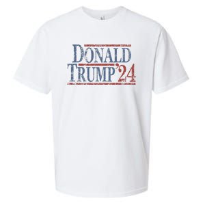 Distressed Donald Trump 2024 Sueded Cloud Jersey T-Shirt