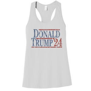 Distressed Donald Trump 2024 Women's Racerback Tank