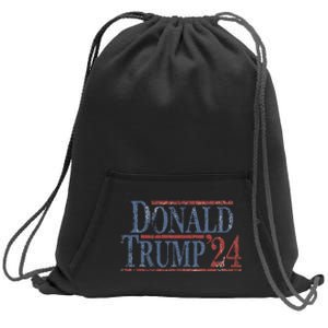 Distressed Donald Trump 2024 Sweatshirt Cinch Pack Bag