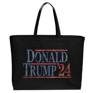 Distressed Donald Trump 2024 Cotton Canvas Jumbo Tote