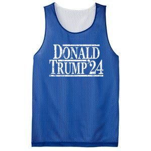 Distressed Donald Trump 2024 Cute Gift Mesh Reversible Basketball Jersey Tank