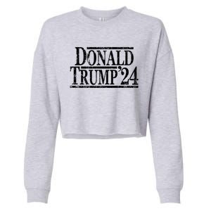 Distressed Donald Trump 2024 Cute Gift Cropped Pullover Crew