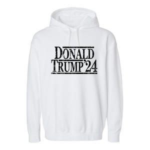 Distressed Donald Trump 2024 Cute Gift Garment-Dyed Fleece Hoodie