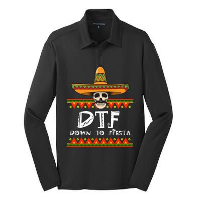 DTF Down To Fiesta Classic Silk Touch Performance Long Sleeve Polo