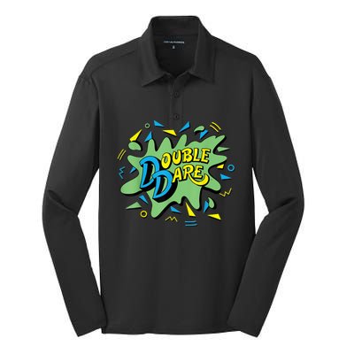 Double Dare TV Show Logo Silk Touch Performance Long Sleeve Polo