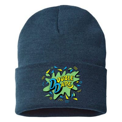 Double Dare TV Show Logo Sustainable Knit Beanie