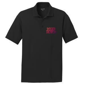 Distressed Donald Trump 2024 Gift PosiCharge RacerMesh Polo