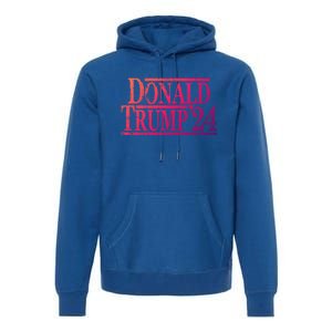 Distressed Donald Trump 2024 Gift Premium Hoodie