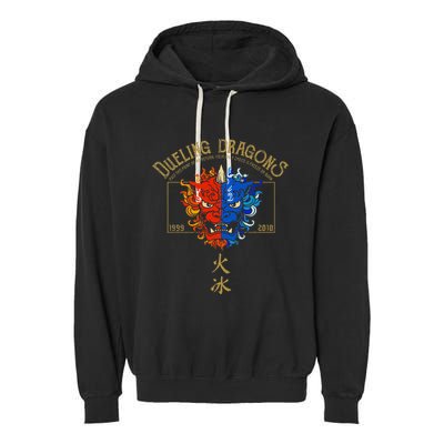 Dueling Dragons Tribute Defunct Roller Coaster Garment-Dyed Fleece Hoodie