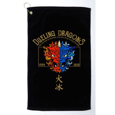 Dueling Dragons Tribute Defunct Roller Coaster Golf Towel