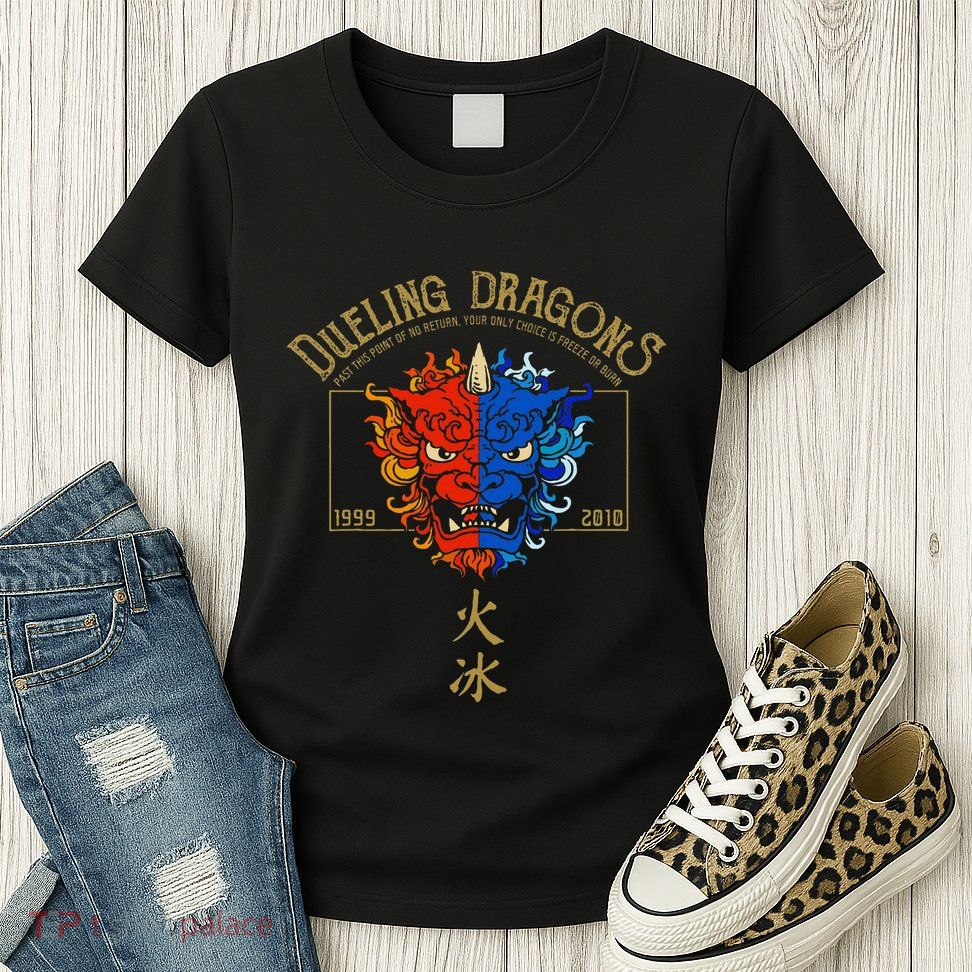 Dueling Dragons Tribute Defunct Roller Coaster Womens T-Shirt