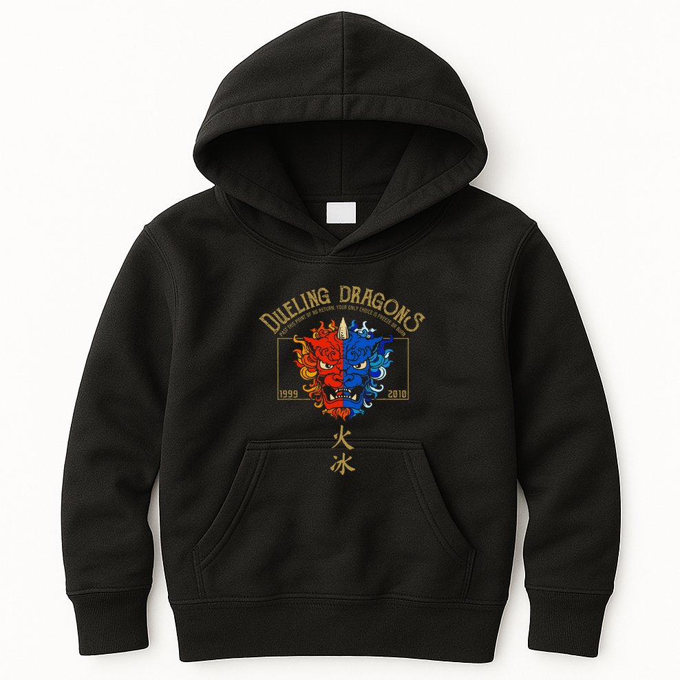 Dueling Dragons Tribute Defunct Roller Coaster Kids Hoodie