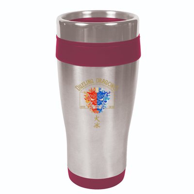 Dueling Dragons Tribute Defunct Roller Coaster 16oz Travel Tumbler