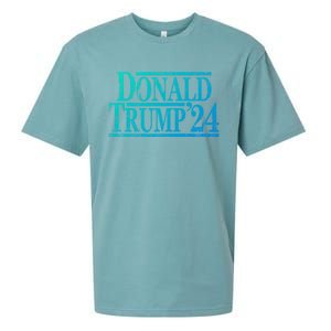 Distressed Donald Trump 2024 Gift Sueded Cloud Jersey T-Shirt